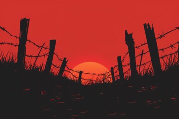 A war scene with military tactics