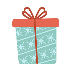 Gift box view from above. Christmas and birthday holiday gift box.Birthday celebration.Gift boxes wrapped in decorative paper wrapping,Vector illustration.