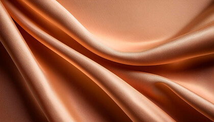 Light Fabric in Brown Tones on Mocha Mousse Background: Soft Curves and Warm Filtering Light Reminiscent of Cocoa, Chocolate and Coffee.