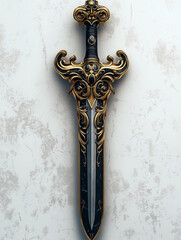 Prunkvolle Degen mit kunstvollem Design und detaillierter Verzierung

