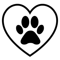 Dog paw print set Paw icon collection on white background  Vector illustration