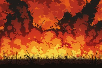 A war torn cityscape for graphic art