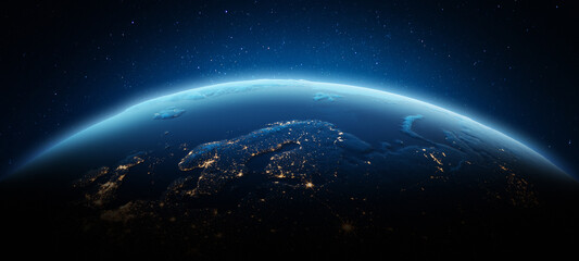 North Europe city lights