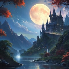Enchanted Royal Palace Under the Moonlight