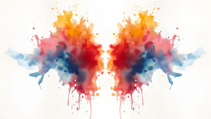Obraz premium Symmetrical Watercolor Rorschach Blot