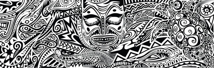Black and white_Pacific, Papua New Guinea Tribal Design