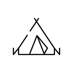 Tent vector icon