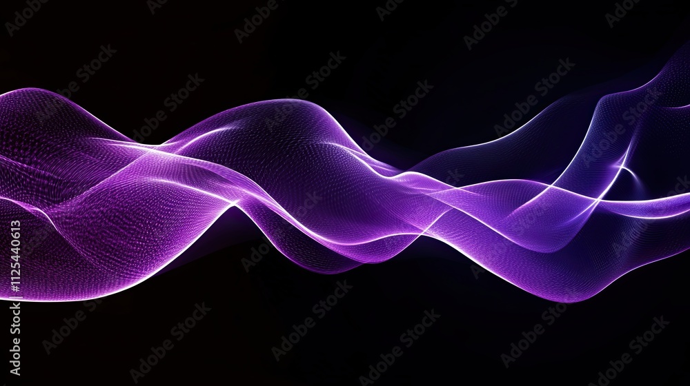 Poster abstract waves form glowing in the ultraviolet spectrum. background for banner, backdrop or texture
