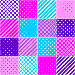 patchwork background with different patterns print for textile, paper, objects, seamless artistic decor handmade illustration vector