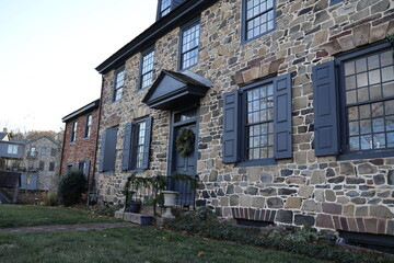 Obraz premium old houses in the village 