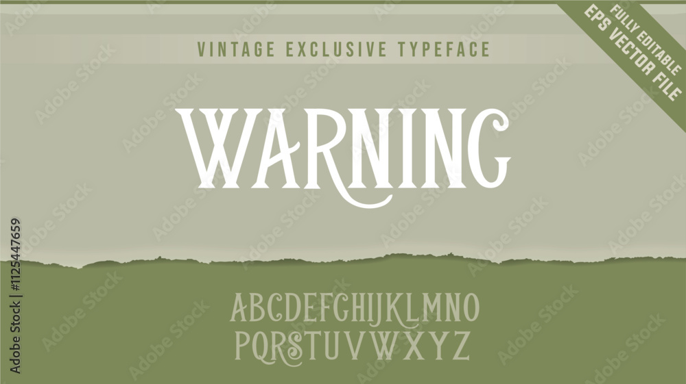 Fototapete editable vector vintage alphabet font set. fully customizable retro-inspired classical typography fo