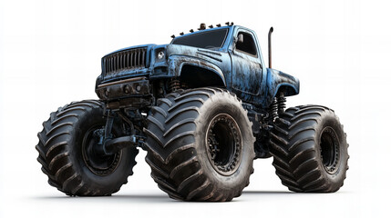 monster truck cutout isolated on transparent png background