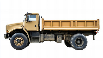 truck isolated on white, side view