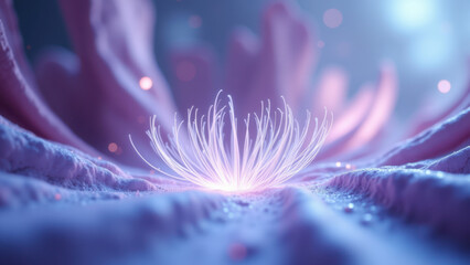 Obraz premium A vibrant underwater scene with lash-like structures.