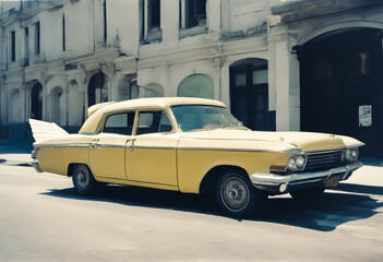old car in the city