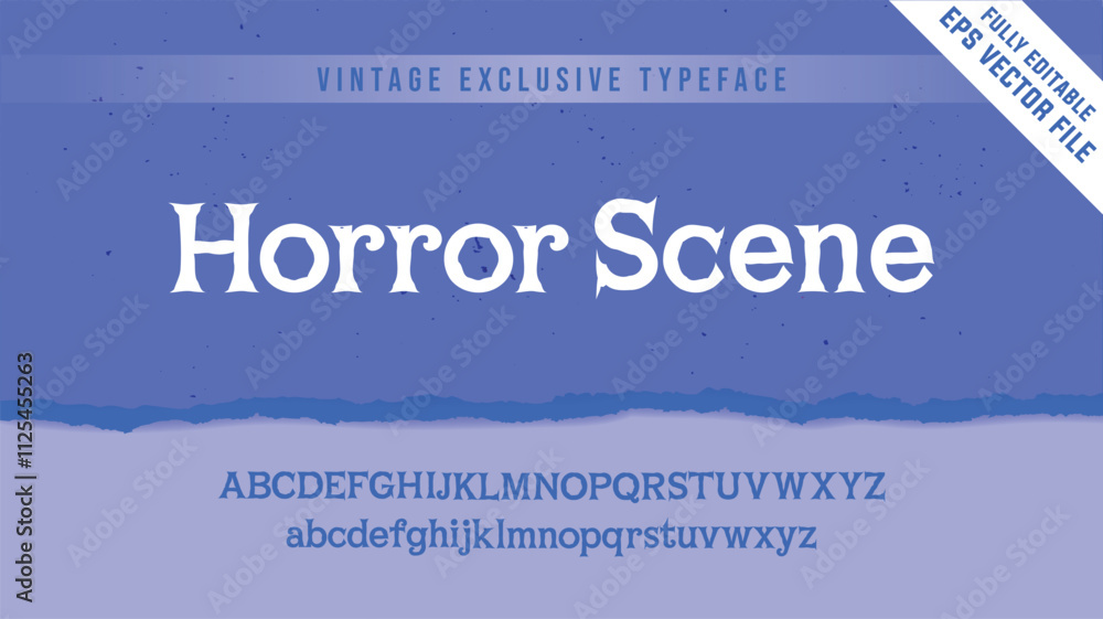 Fototapete editable vector vintage alphabet font set. fully customizable retro-inspired classical typography fo