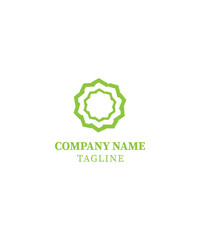Abstract green flower logo ,vector logo template for business company