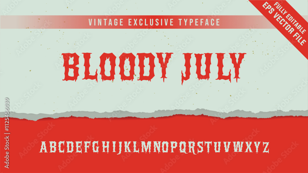 Fototapete editable vector vintage alphabet font set. fully customizable retro-inspired classical typography fo