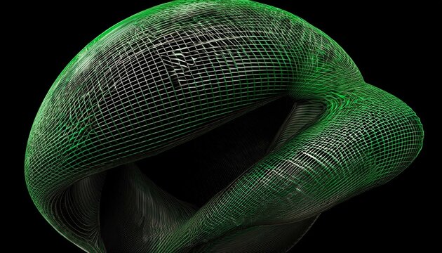 3d rendered illustration of a green glowing sphere