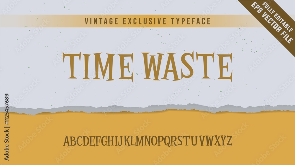 Fototapete editable vector vintage alphabet font set. fully customizable retro-inspired classical typography fo