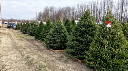 Christmas tree farm families freshly cut trees holiday season outdoor family traditions experience
