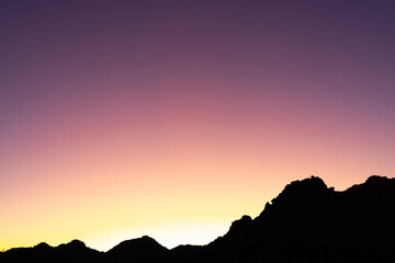 Purple Sky Over Desert Mountains