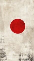 Japanese Flag Abstract Art Print