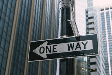 Street Signs That Indicate Directions and Display Street Names in Cities