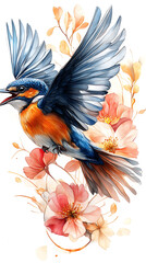Illustration flying bird feathers pose detailed high resolution hd picture