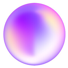 Abstract Purple and White Gradient Sphere