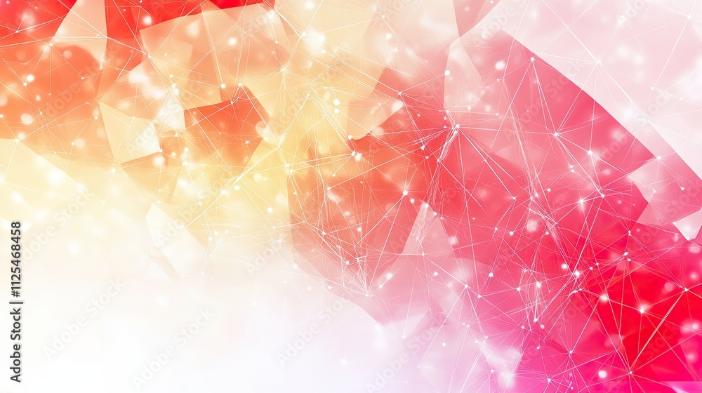 Poster panoramic abstract background connecting dots and triangles. world connects and smaller concept, dig