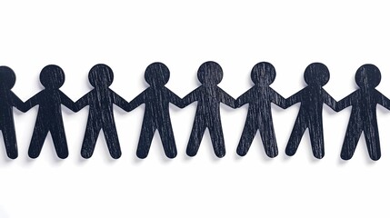 Abstract illustration of human shapes intertwined in a circle, emphasizing harmony, collaboration, and the spirit of teamwork.