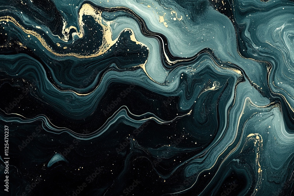 Poster panoramic abstract liquid wave curve banner with dark background. black abstract background. black a