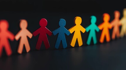 Abstract illustration of human shapes intertwined in a circle, emphasizing harmony, collaboration, and the spirit of teamwork.