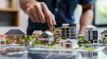 Architects designing modern buildings urban growth real estate development interior workspace creative process