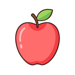 red apple illustration