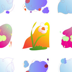 Naklejka premium pattern illustration cartoon pattern for pattern illustration