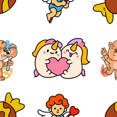 Fototapeta premium pattern illustration cartoon pattern for pattern illustration