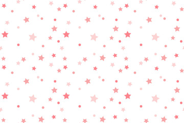 Isolated pink stars Seamless vector pattern for textile wraping papper cards wallpaper for baby girl children Perfect kids fabric Simple Abstract Starry Print Fabric Textile Decoration packaging