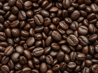 Fototapeta premium Close-up shot of coffee beans, showing their rich and intricate texture, barista
