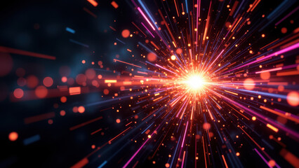 A dynamic explosion effect with a fiery center.