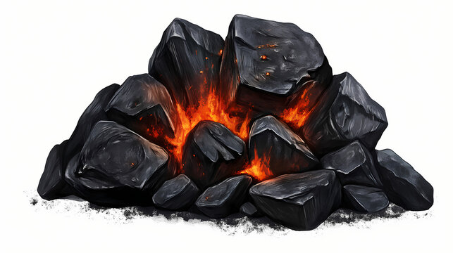 Png natural wood charcoal white background anthracite geology. ai generated image by rawpixel. Ember. Illustration