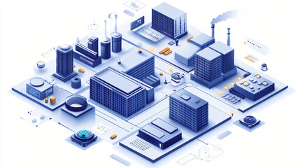 Obraz premium Real-time data analytics and optimization of production systems using IoT devices and AI-driven algorithms in factories
