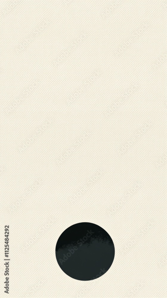 Poster simple abstract circle on canvas