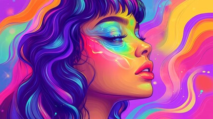 Colorful Abstract Background with Loops and Prisms