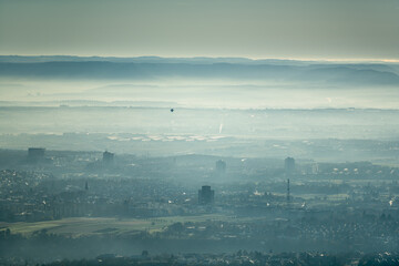 Bodennebel in Stuttgart Vaihingen