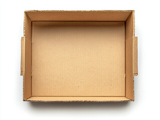 Fototapeta premium Cardboard box ready for use in organizing or shipping items at home or office