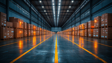 Modern Warehouse Box Stacks