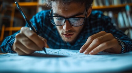 Mathematician proving a complex theorem using elegant mathematical reasoning.


