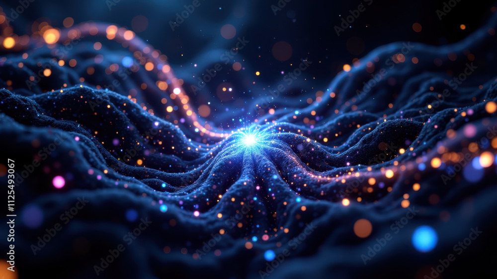 Poster stunning cosmic visual using artificial intelligence for a concept of a retrieval augmented generate
